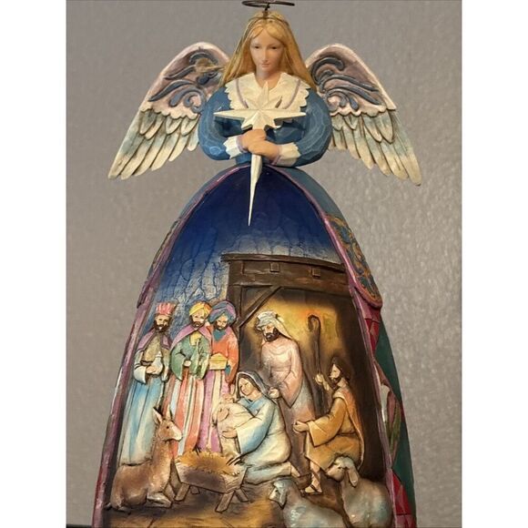 Jim Shore Heartwood Creek A Star Shall Guide Us Angel Nativity 2005 “No Box” - Picture 14 of 14